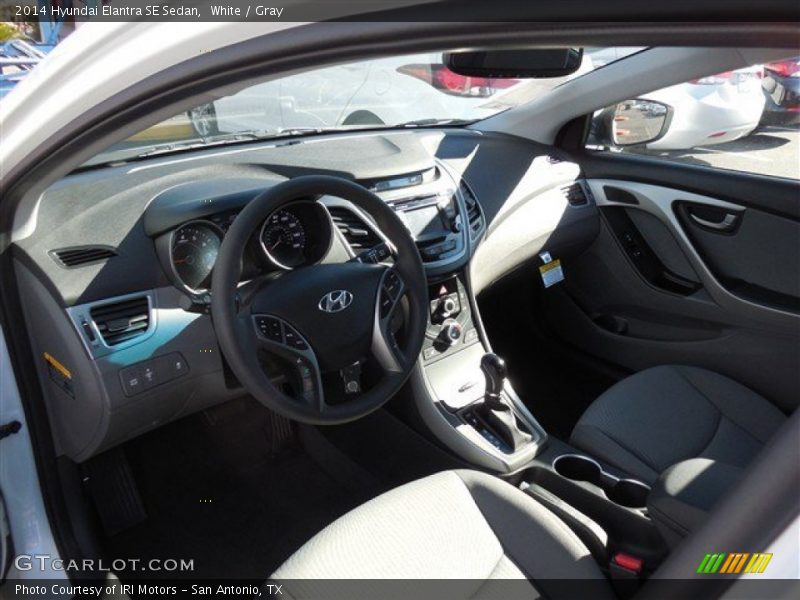 White / Gray 2014 Hyundai Elantra SE Sedan