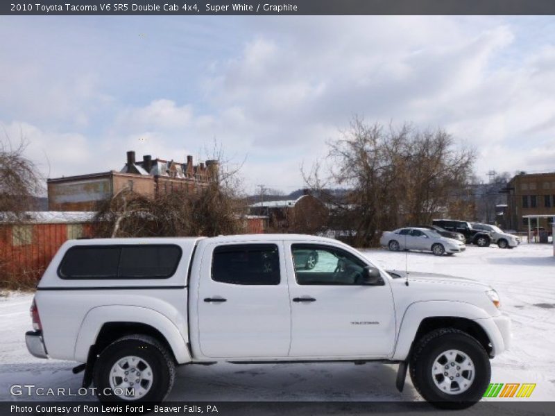 Super White / Graphite 2010 Toyota Tacoma V6 SR5 Double Cab 4x4