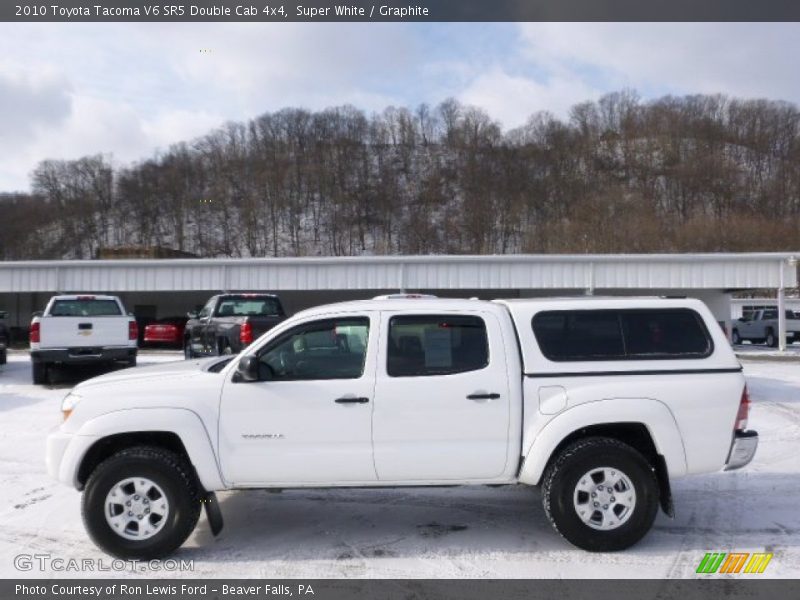 Super White / Graphite 2010 Toyota Tacoma V6 SR5 Double Cab 4x4