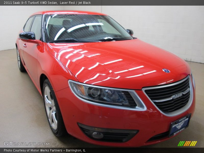 Laser Red / Jet Black 2011 Saab 9-5 Turbo6 XWD Sedan