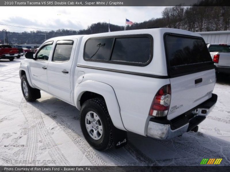 Super White / Graphite 2010 Toyota Tacoma V6 SR5 Double Cab 4x4