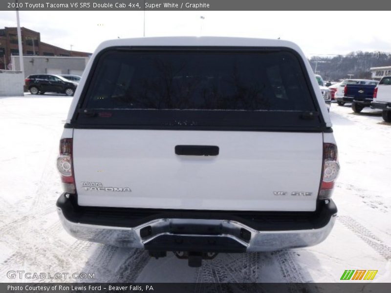 Super White / Graphite 2010 Toyota Tacoma V6 SR5 Double Cab 4x4