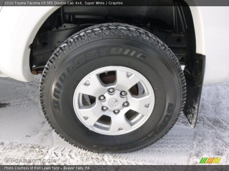 Super White / Graphite 2010 Toyota Tacoma V6 SR5 Double Cab 4x4