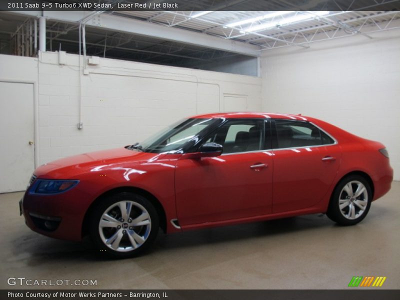 Laser Red / Jet Black 2011 Saab 9-5 Turbo6 XWD Sedan