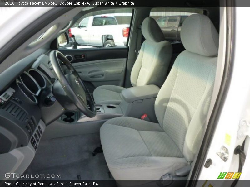 Super White / Graphite 2010 Toyota Tacoma V6 SR5 Double Cab 4x4