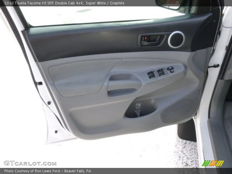 Super White / Graphite 2010 Toyota Tacoma V6 SR5 Double Cab 4x4
