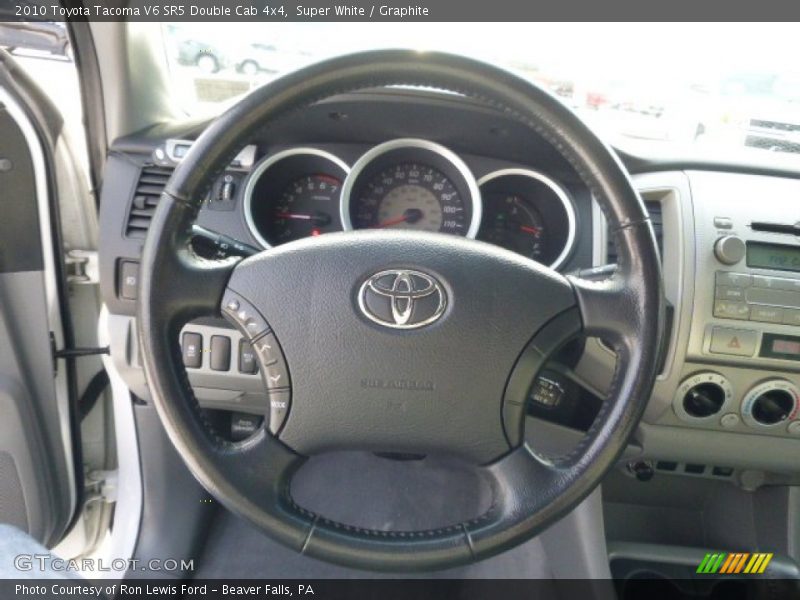 Super White / Graphite 2010 Toyota Tacoma V6 SR5 Double Cab 4x4