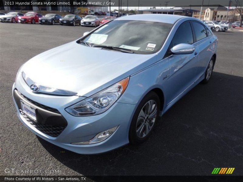 Blue Sky Metallic / Gray 2013 Hyundai Sonata Hybrid Limited