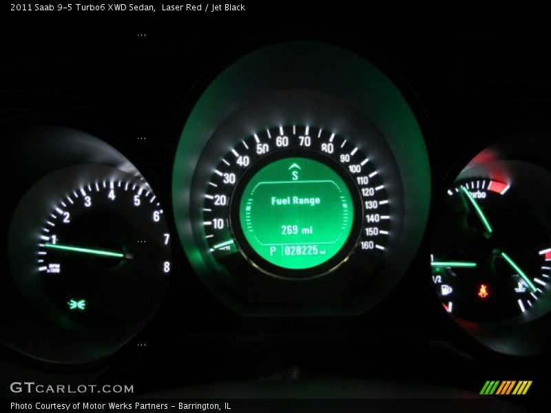 Laser Red / Jet Black 2011 Saab 9-5 Turbo6 XWD Sedan