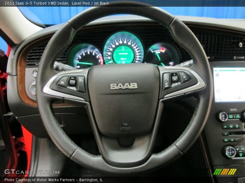 Laser Red / Jet Black 2011 Saab 9-5 Turbo6 XWD Sedan