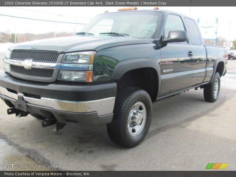 Dark Green Metallic / Medium Gray 2003 Chevrolet Silverado 2500HD LT Extended Cab 4x4
