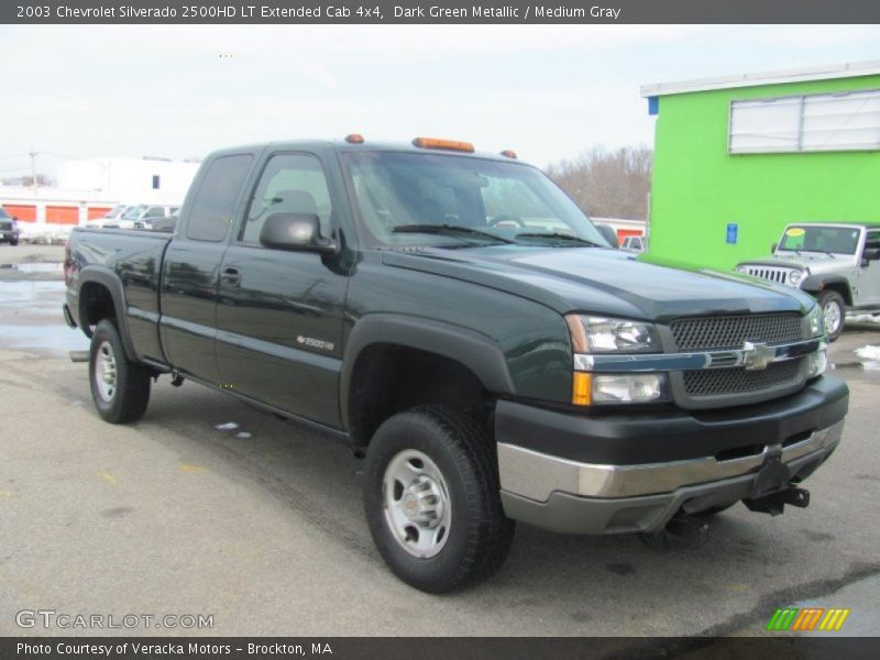 Dark Green Metallic / Medium Gray 2003 Chevrolet Silverado 2500HD LT Extended Cab 4x4