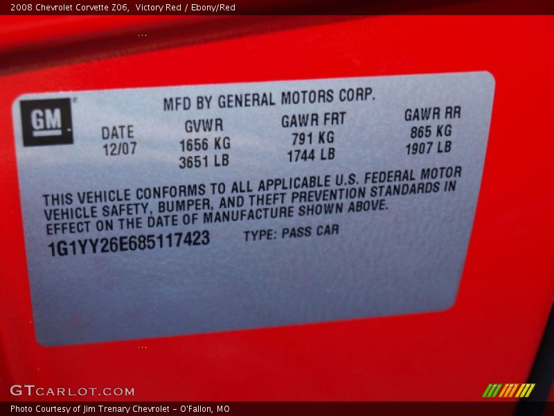Victory Red / Ebony/Red 2008 Chevrolet Corvette Z06