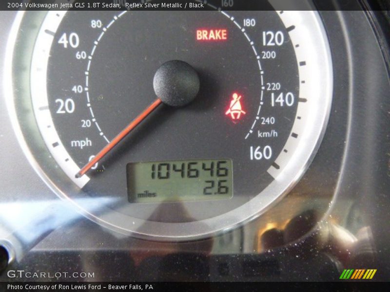 Reflex Silver Metallic / Black 2004 Volkswagen Jetta GLS 1.8T Sedan