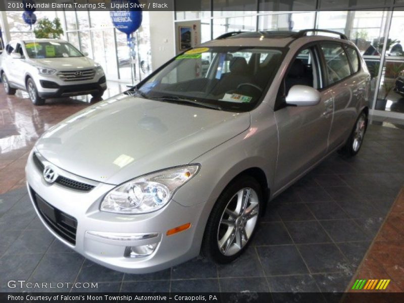 Liquid Silver / Black 2010 Hyundai Elantra Touring SE