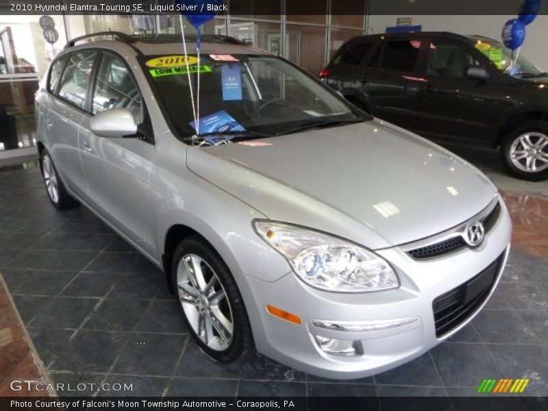Liquid Silver / Black 2010 Hyundai Elantra Touring SE