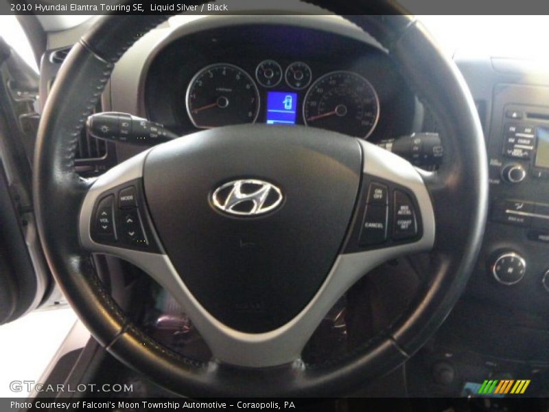 Liquid Silver / Black 2010 Hyundai Elantra Touring SE