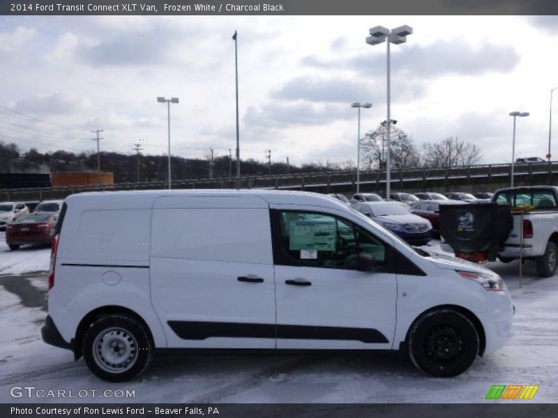 Frozen White / Charcoal Black 2014 Ford Transit Connect XLT Van