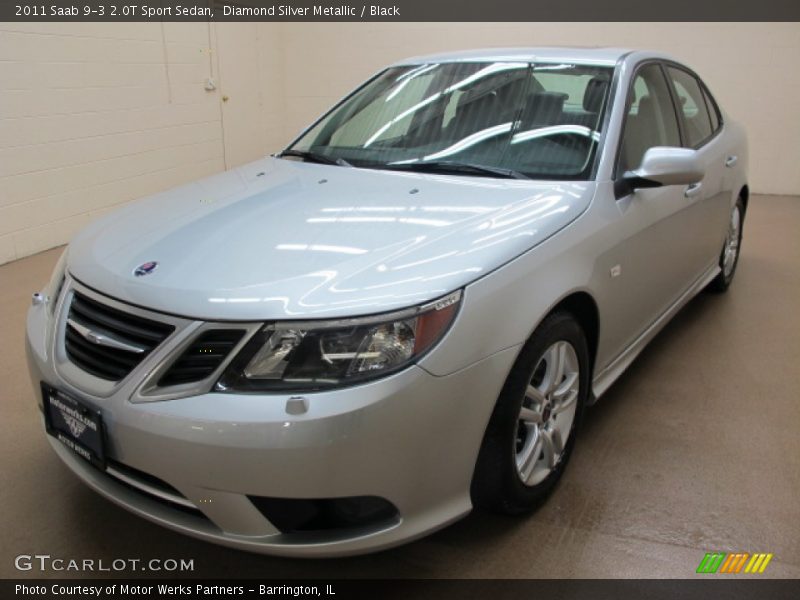 Diamond Silver Metallic / Black 2011 Saab 9-3 2.0T Sport Sedan
