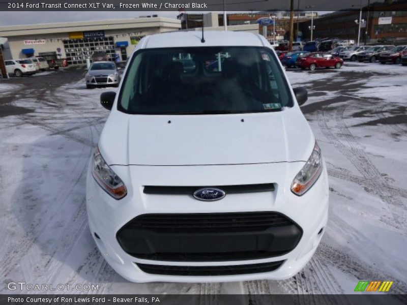 Frozen White / Charcoal Black 2014 Ford Transit Connect XLT Van