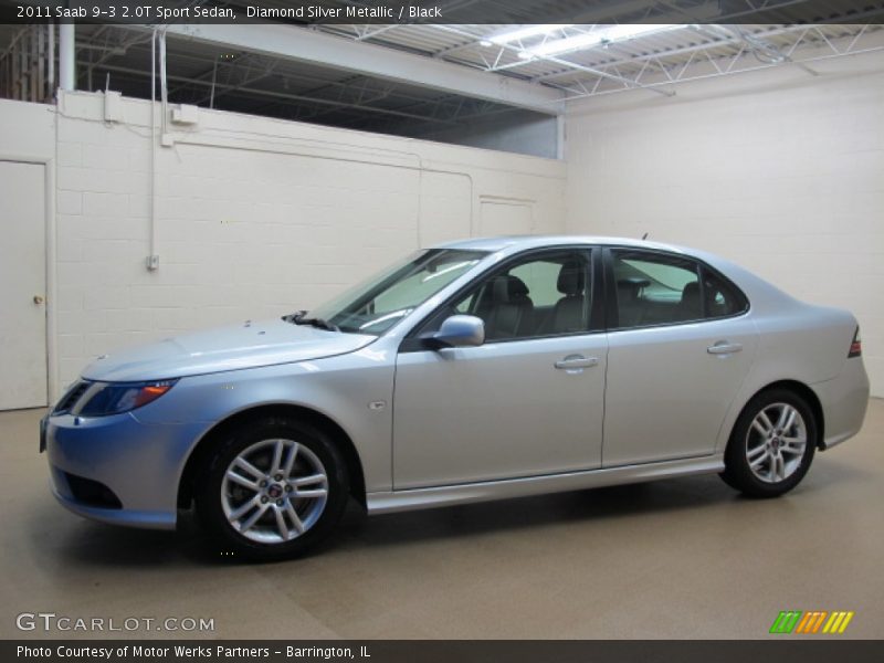 Diamond Silver Metallic / Black 2011 Saab 9-3 2.0T Sport Sedan