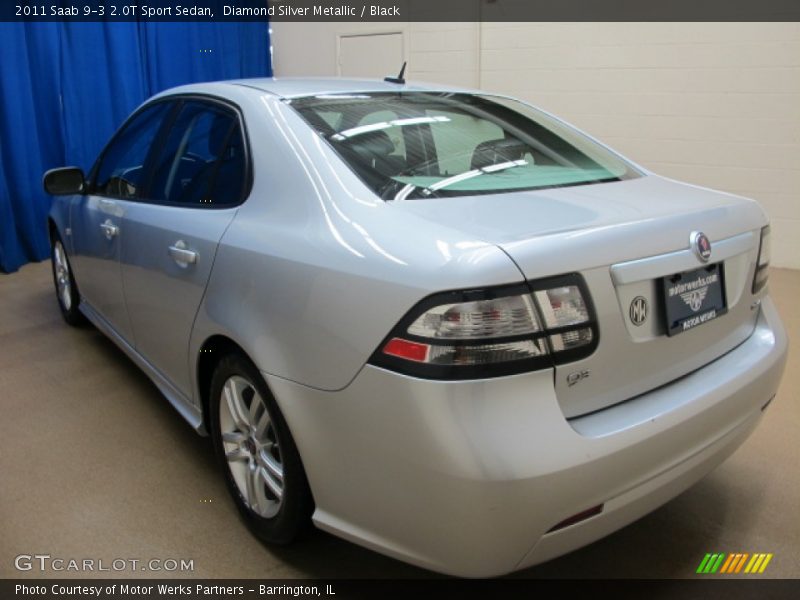 Diamond Silver Metallic / Black 2011 Saab 9-3 2.0T Sport Sedan