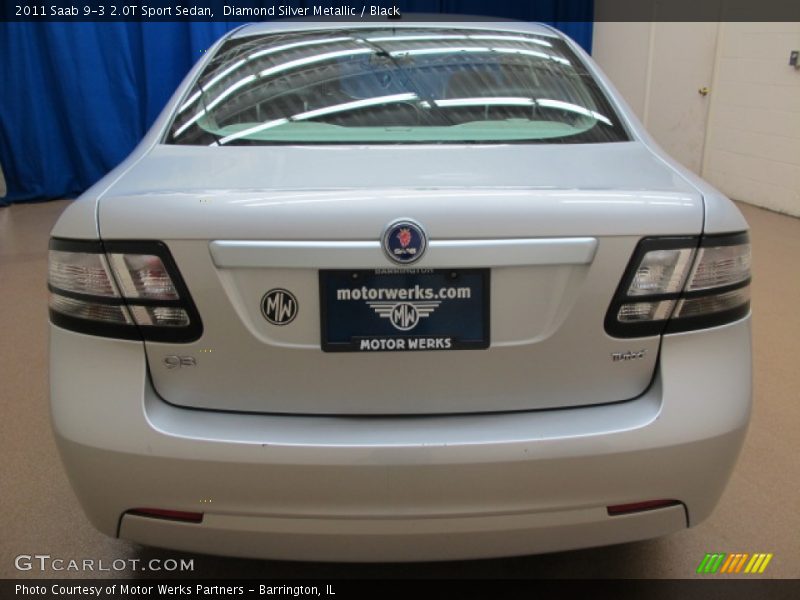 Diamond Silver Metallic / Black 2011 Saab 9-3 2.0T Sport Sedan