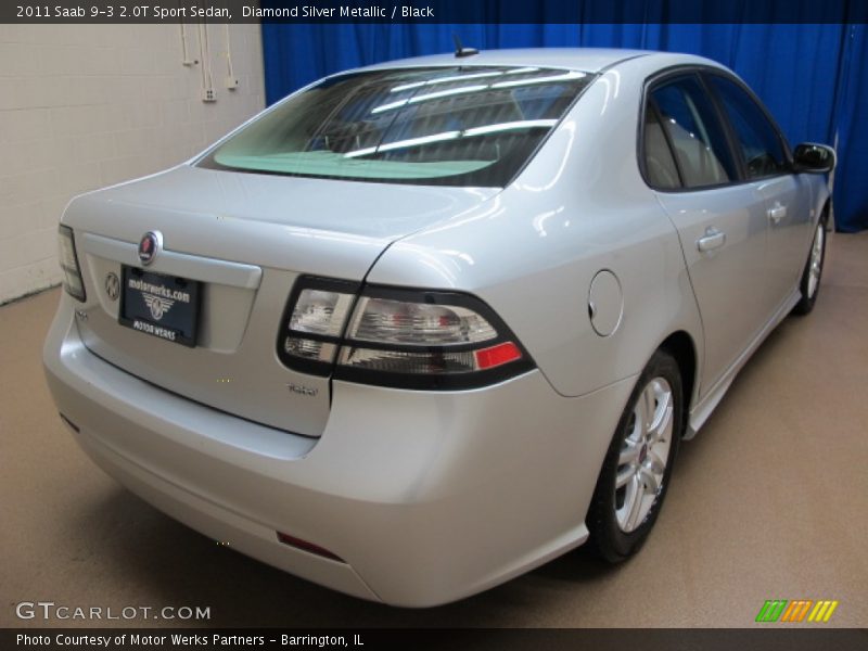 Diamond Silver Metallic / Black 2011 Saab 9-3 2.0T Sport Sedan