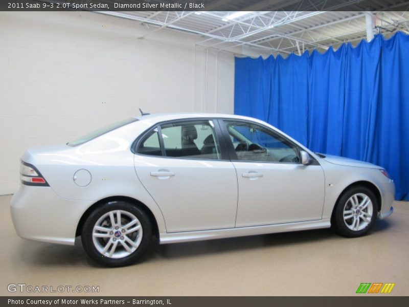 Diamond Silver Metallic / Black 2011 Saab 9-3 2.0T Sport Sedan