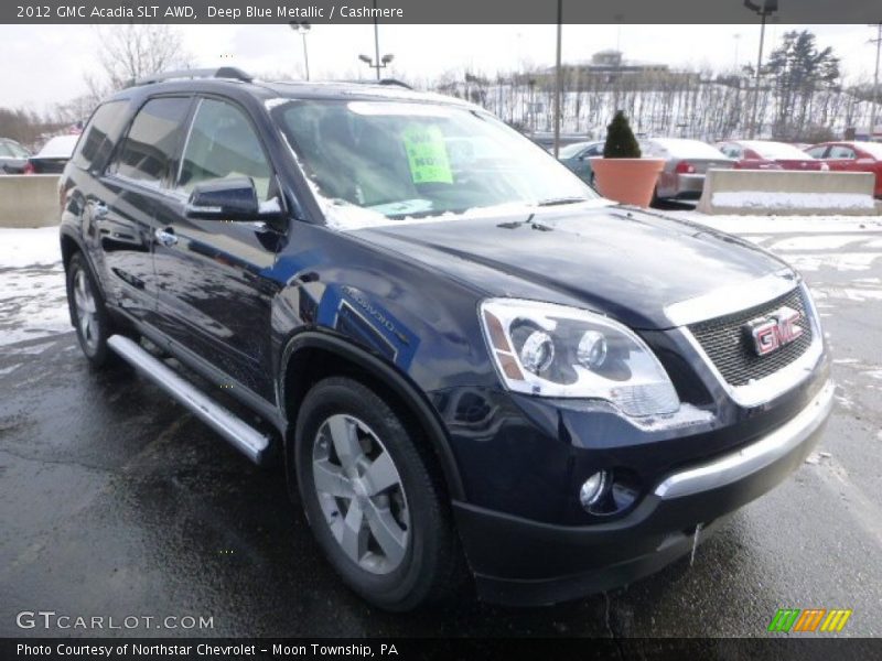 Deep Blue Metallic / Cashmere 2012 GMC Acadia SLT AWD