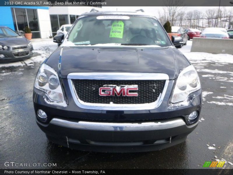 Deep Blue Metallic / Cashmere 2012 GMC Acadia SLT AWD