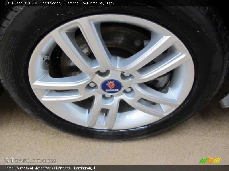 Diamond Silver Metallic / Black 2011 Saab 9-3 2.0T Sport Sedan