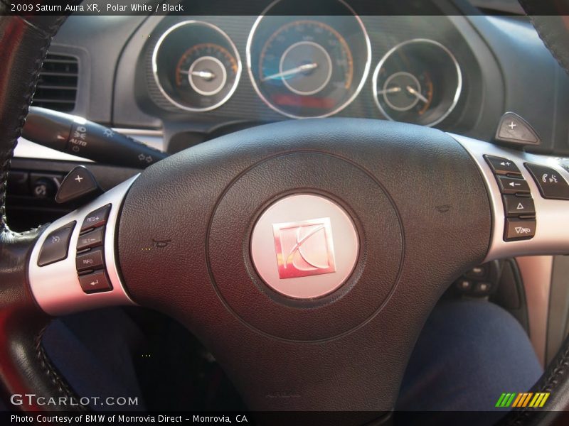 Polar White / Black 2009 Saturn Aura XR