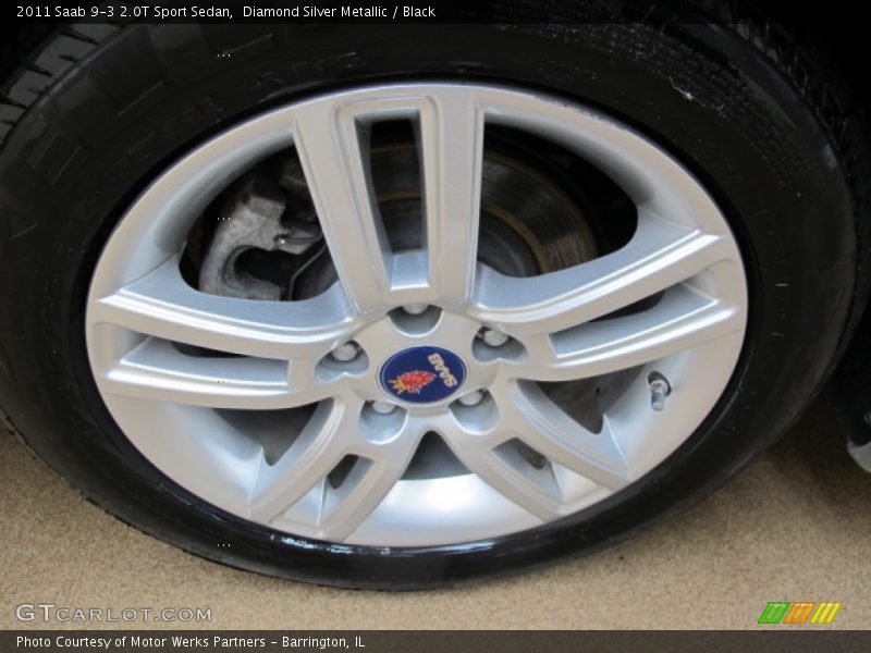 Diamond Silver Metallic / Black 2011 Saab 9-3 2.0T Sport Sedan