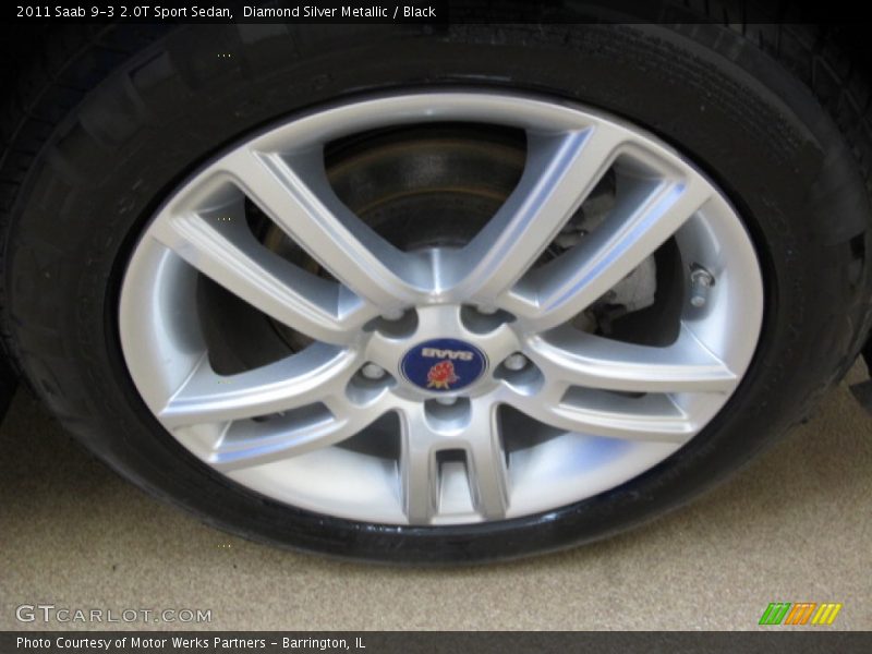 Diamond Silver Metallic / Black 2011 Saab 9-3 2.0T Sport Sedan