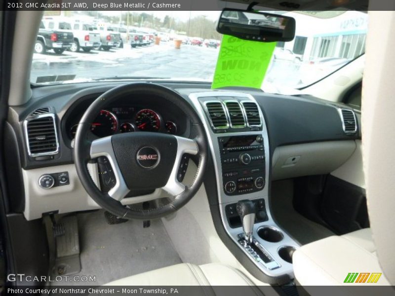 Deep Blue Metallic / Cashmere 2012 GMC Acadia SLT AWD