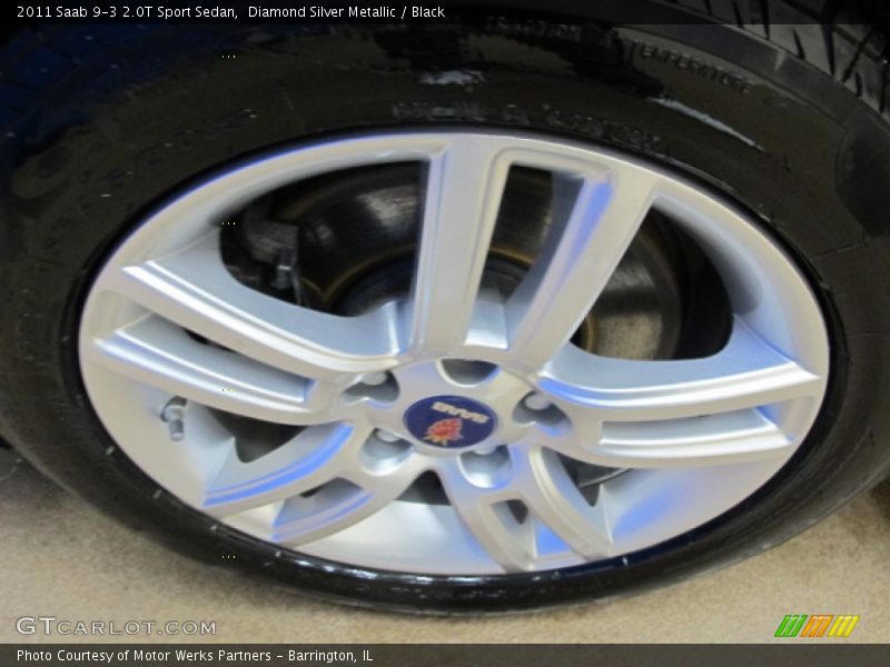 Diamond Silver Metallic / Black 2011 Saab 9-3 2.0T Sport Sedan