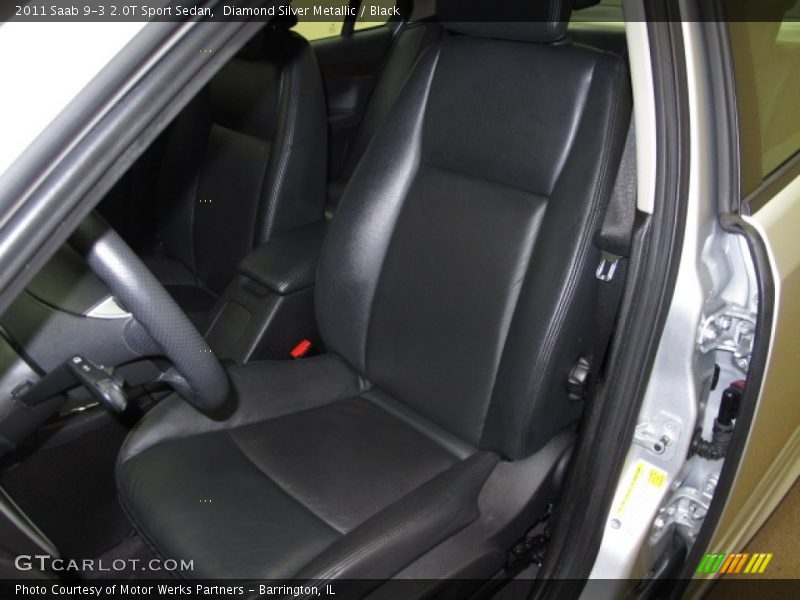 Diamond Silver Metallic / Black 2011 Saab 9-3 2.0T Sport Sedan