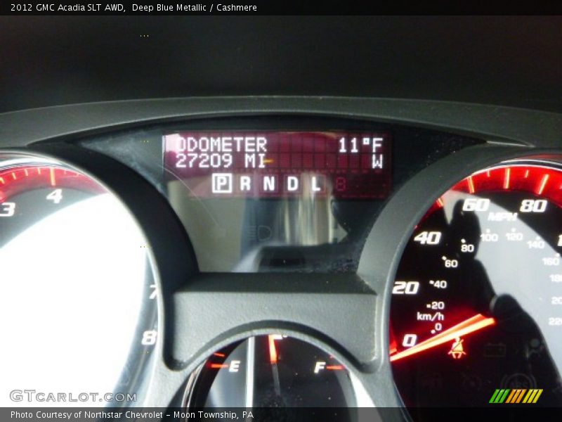 Deep Blue Metallic / Cashmere 2012 GMC Acadia SLT AWD