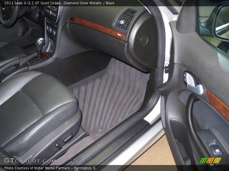 Diamond Silver Metallic / Black 2011 Saab 9-3 2.0T Sport Sedan
