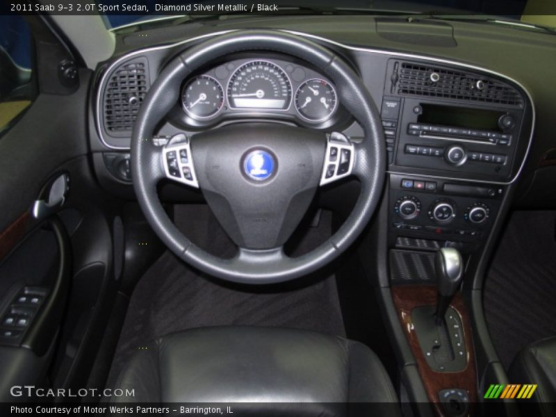 Diamond Silver Metallic / Black 2011 Saab 9-3 2.0T Sport Sedan