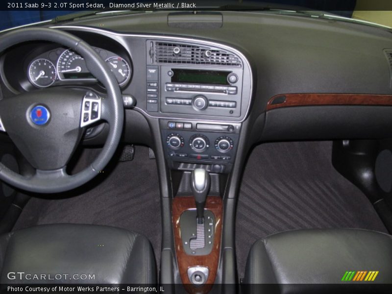 Diamond Silver Metallic / Black 2011 Saab 9-3 2.0T Sport Sedan