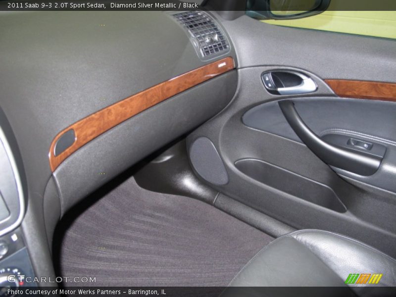 Diamond Silver Metallic / Black 2011 Saab 9-3 2.0T Sport Sedan