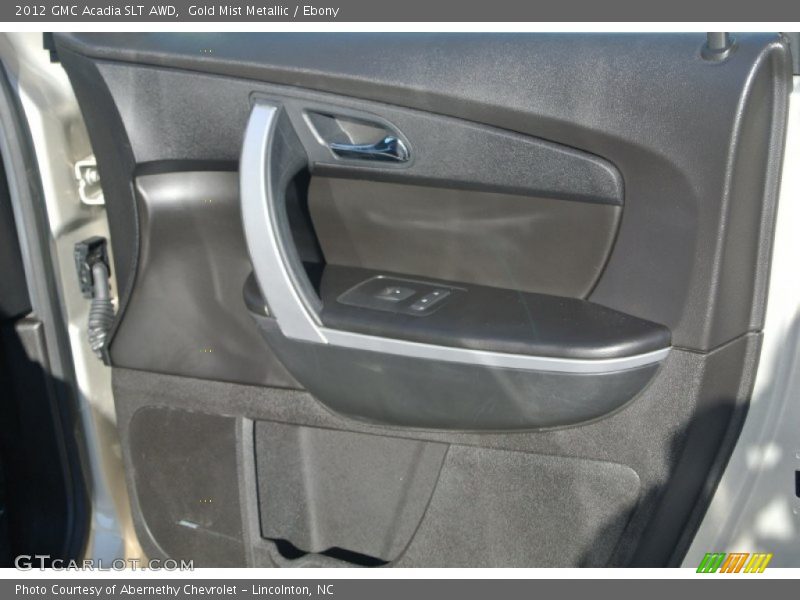 Gold Mist Metallic / Ebony 2012 GMC Acadia SLT AWD