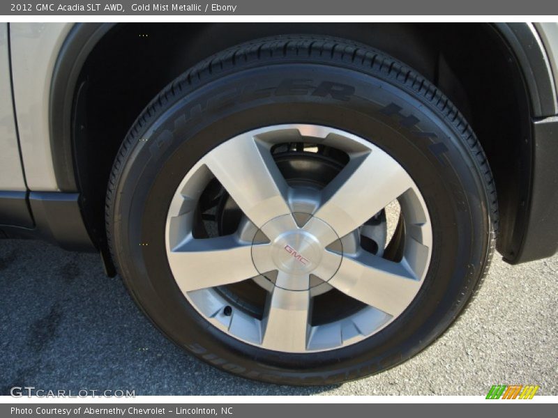 Gold Mist Metallic / Ebony 2012 GMC Acadia SLT AWD