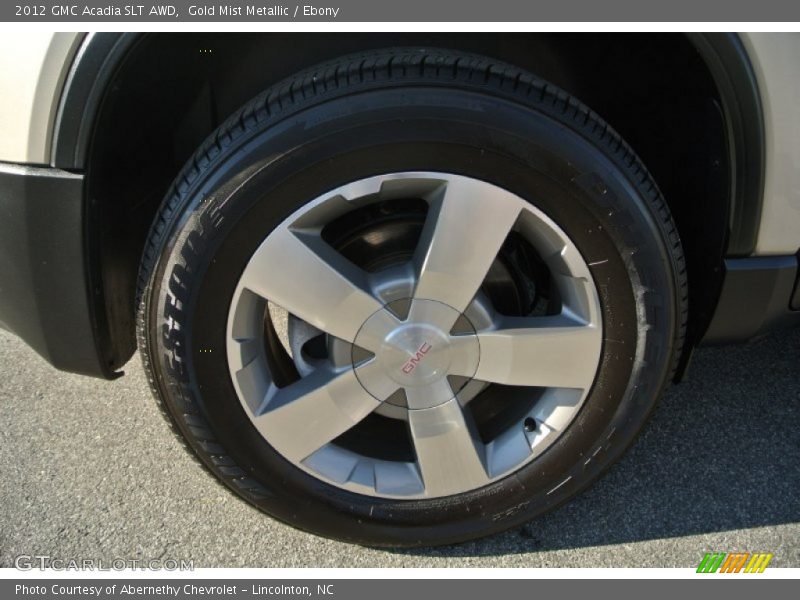 Gold Mist Metallic / Ebony 2012 GMC Acadia SLT AWD