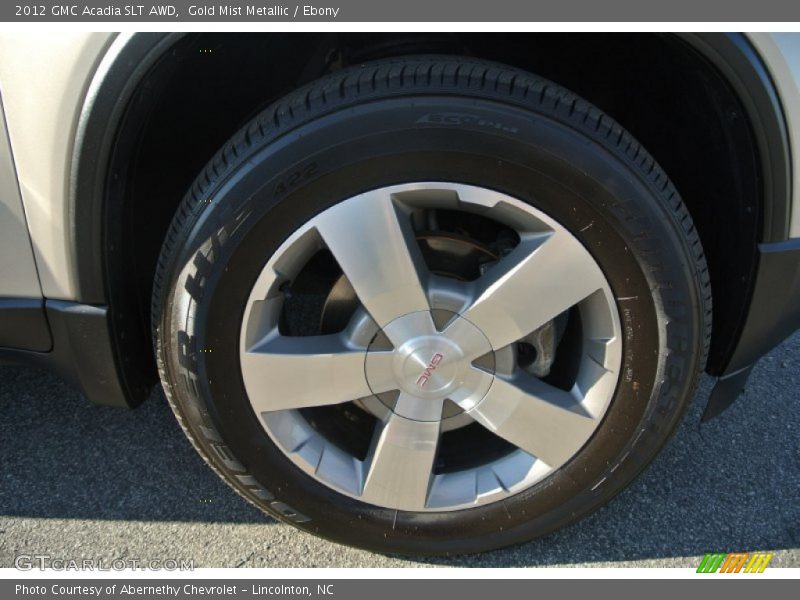 Gold Mist Metallic / Ebony 2012 GMC Acadia SLT AWD