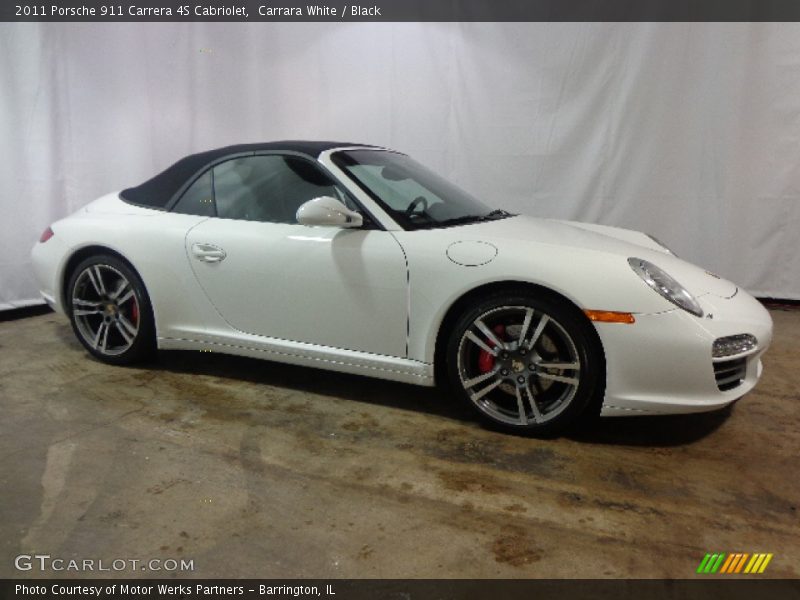 Carrara White / Black 2011 Porsche 911 Carrera 4S Cabriolet