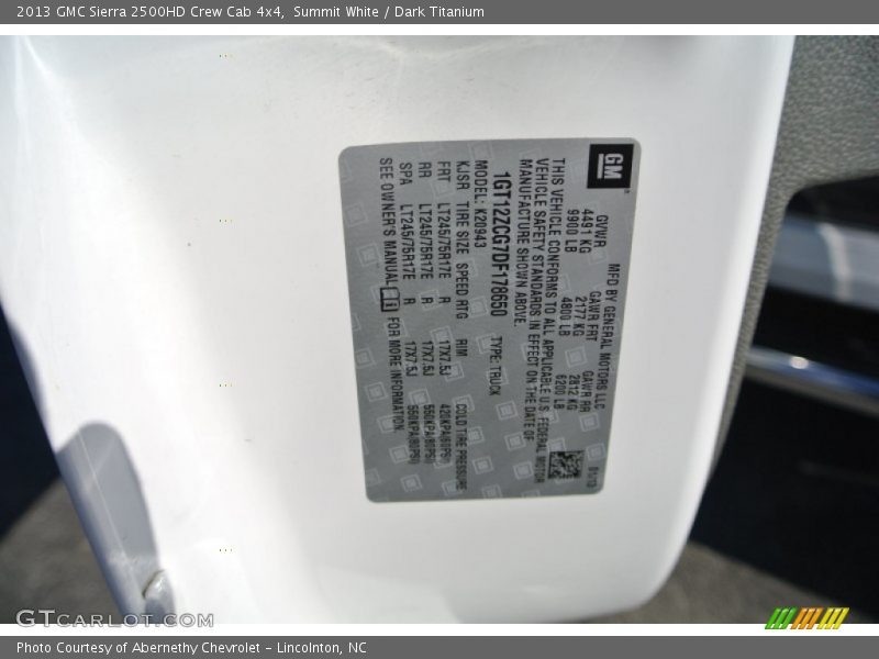 Summit White / Dark Titanium 2013 GMC Sierra 2500HD Crew Cab 4x4