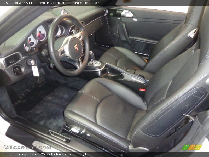 Carrara White / Black 2011 Porsche 911 Carrera 4S Cabriolet